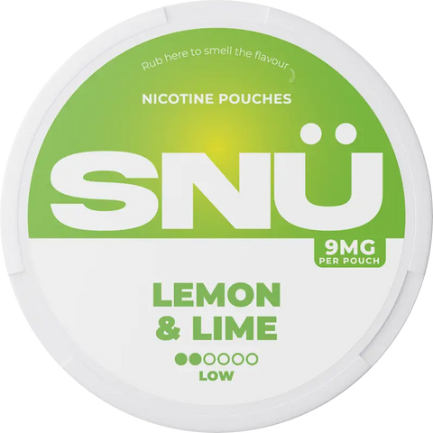 SNÜ Lemon & Lime Nicotine Pouches By Bar Juice