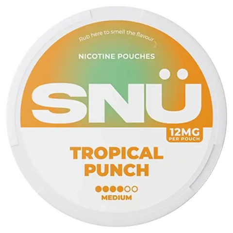 SNÜ Tropical Punch Nicotine Pouches By Bar Juice 12mg