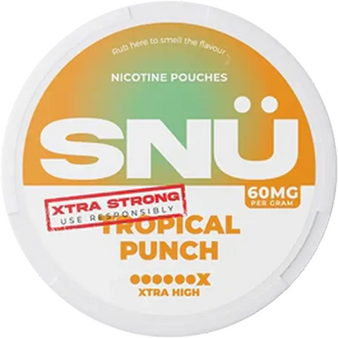 SNÜ Tropical Punch Nicotine Pouches By Bar Juice 60mg