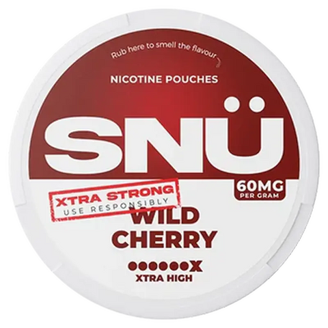SNÜ Wild Cherry Nicotine Pouches By Bar Juice 60mg