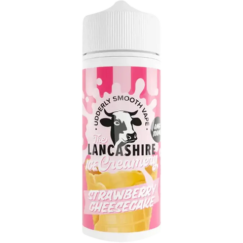 The Lancashire Creamery Ice 100ml Shortfill Strawberry Cheesecake