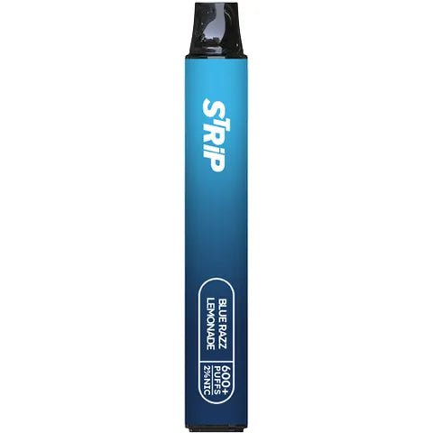 Strip Bar 600 Disposable Vape Pod Device Blue Razz Lemonade On White Background