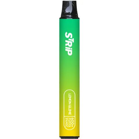 Strip Bar 600 Disposable Vape Pod Device Lemon Lime On White Background