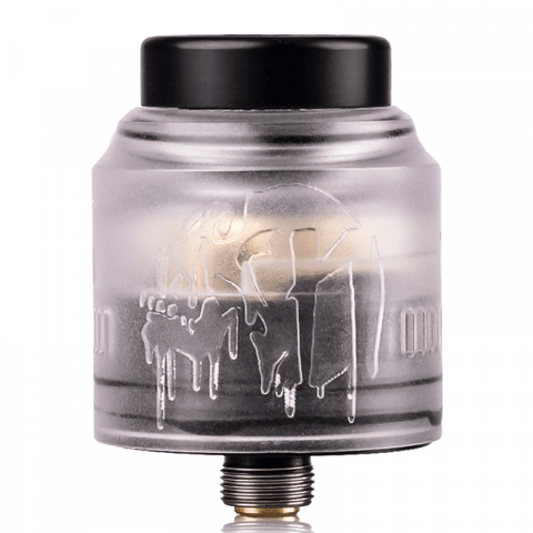 Suicide Mods Nightmare RDA 25mm Iced Out On White Background