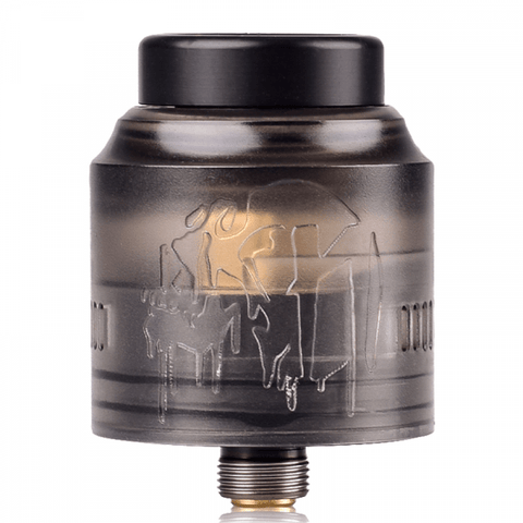 Suicide Mods Nightmare RDA 25mm Smoked Out On White Background