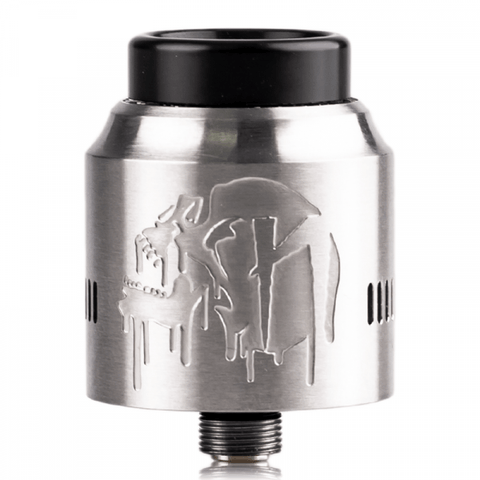 Suicide Mods Nightmare RDA 25mm Stainless On White Background