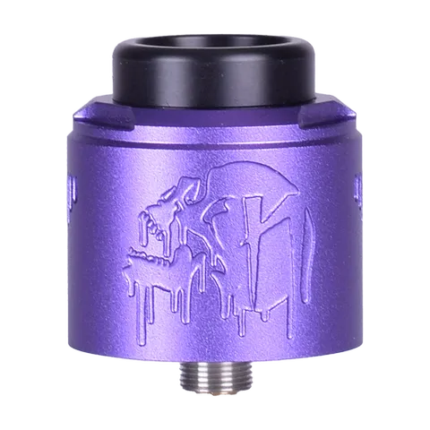 suicide mods nightmare v2 rda satin purple on black background