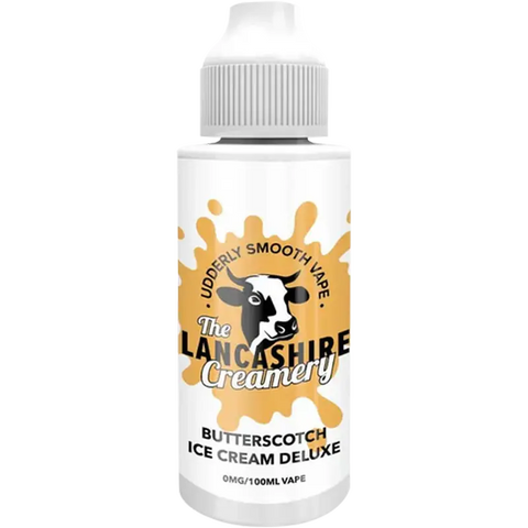 The Lancashire Creamery 100ml Shortfill Butterscotch Ice Cream Deluxe