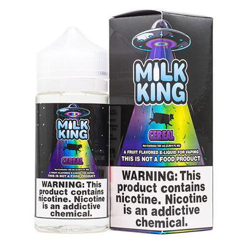 The Milk King 100ml Shortfill E-Liquids Cereal On White Background
