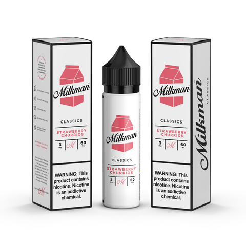 The Milkman E-Liquids 50ml Shortfill Strawberry Churrios On White Background