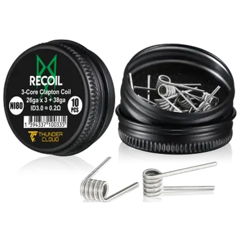 Thundercloud Recoil Pre Built Coils 3 Core Clapton 0.2ohm