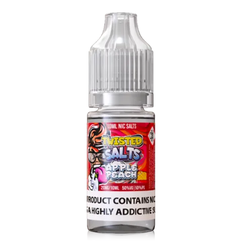 Twisted Salts 10ml Nic Salt E-Liquids 20mg / Apple Peach On White Background