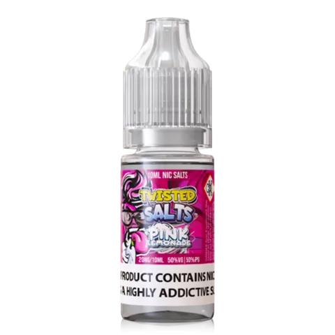 Twisted Salts 10ml Nic Salt E-Liquids 20mg / Pink Lemonade On White Background