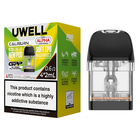 Uwell Caliburn GPP Alpha Pods | 4 Pack Uwell Caliburn GPP Alpha Pods | 4 Pack