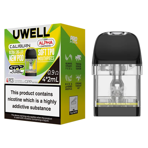 Uwell Caliburn GPP Alpha Pods | 4 Pack Uwell Caliburn GPP Alpha Pods | 4 Pack