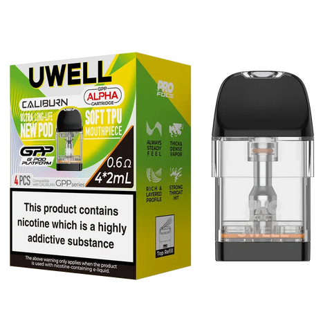 Uwell GPP Alpha Replacement Pods 0.6 ohm XL