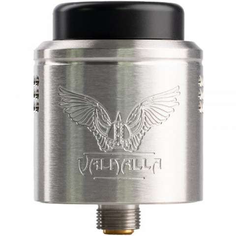 Vaperz Cloud Valhalla Micro 25mm RDA Brushed Steel On White Background