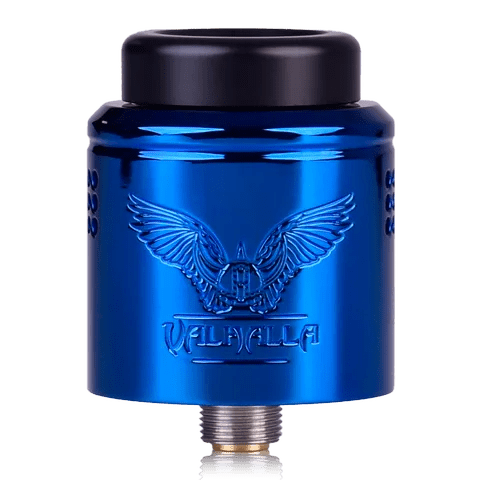 Vaperz Cloud Valhalla Micro 25mm RDA Electric Blue On White Background