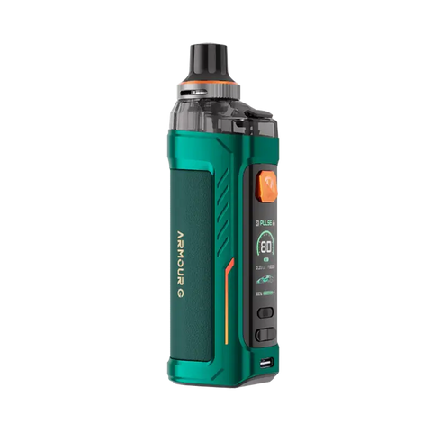 vaporesso armour g vape kit green on black background