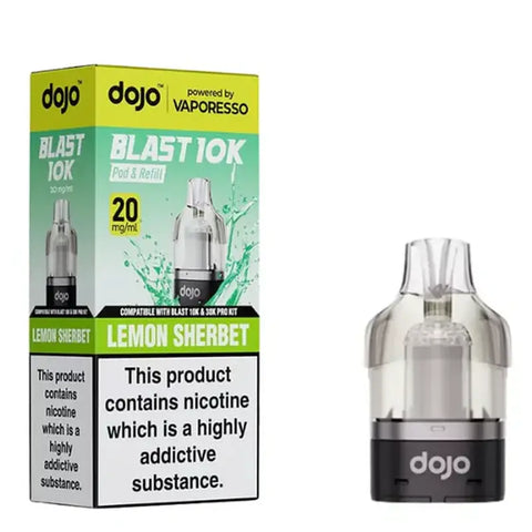Vaporesso Dojo Blast 10K Pods: 2ml Pod + 8ml Refill Capacity Vaporesso Dojo Blast 10K Pods: 2ml Pod + 8ml Refill Capacity