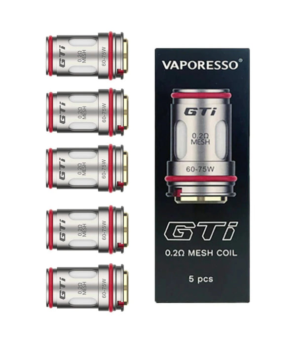 Vaporesso GTi Replacement Mesh Coils 0.5 Ohm On White Background