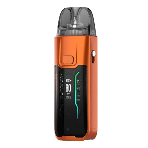 vaporesso luxe xr max pod kit coral orange on white background