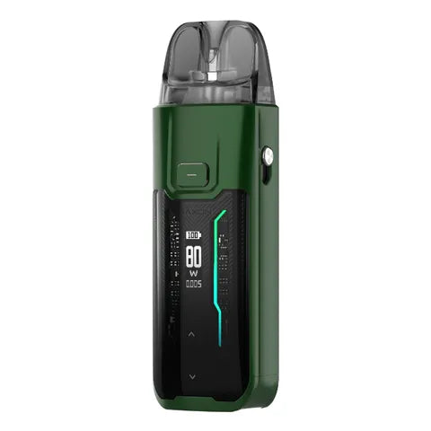 vaporesso luxe xr max pod kit forest green on white background