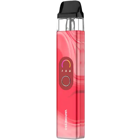 vaporesso xros 4 pod vape kit in bloody mary colour on clear background