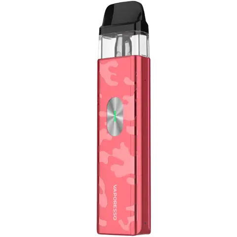 vaporesso xros 4 mini pod vape kit in camo red colour on clear background