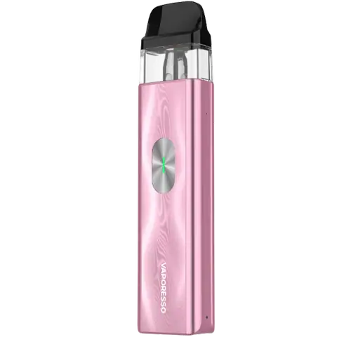 vaporesso xros 4 mini pod vape kit in ice pink colour on clear background
