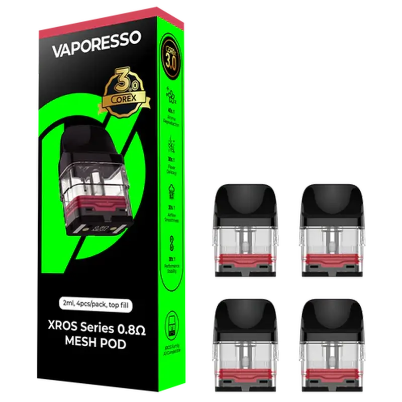 vaporesso xros 3.0 pods Vaporesso XROS Replacement Pods | 4 Pack