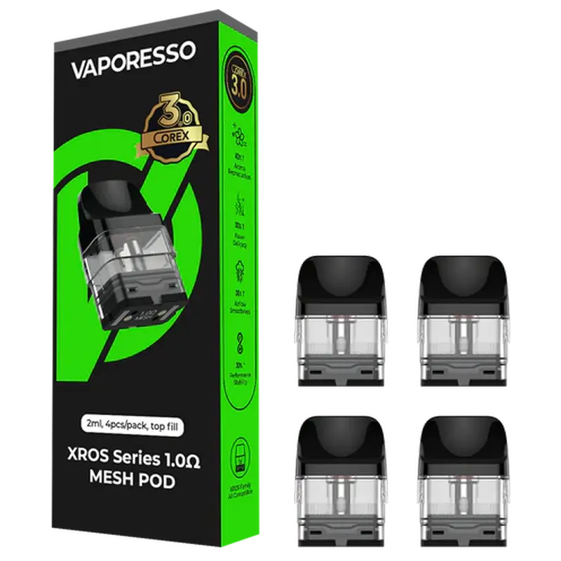 Vaporesso XROS Replacement Pods | 4 Pack | Vaping101 Vaporesso XROS Replacement Pods | 4 Pack | Vaping101