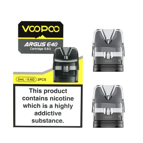 voopoo argus e40 pods 0.6 on white background