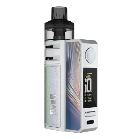 voopoo drage60 rainbow silver on white background