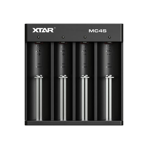 Xtar MC4s 4 Bay Battery Charger On White Background