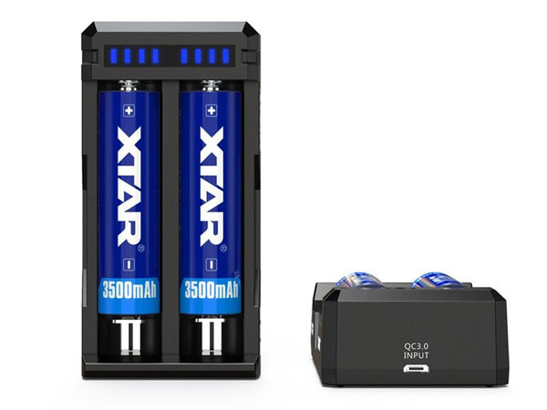Xtar SC2 Battery Charger On White Background