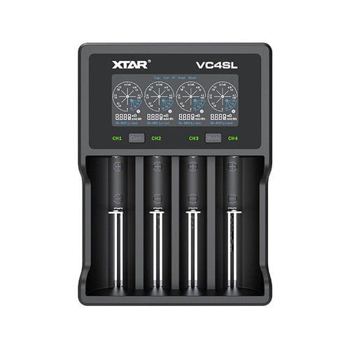 XTAR VC4SL Type-C Battery Charger On White Background