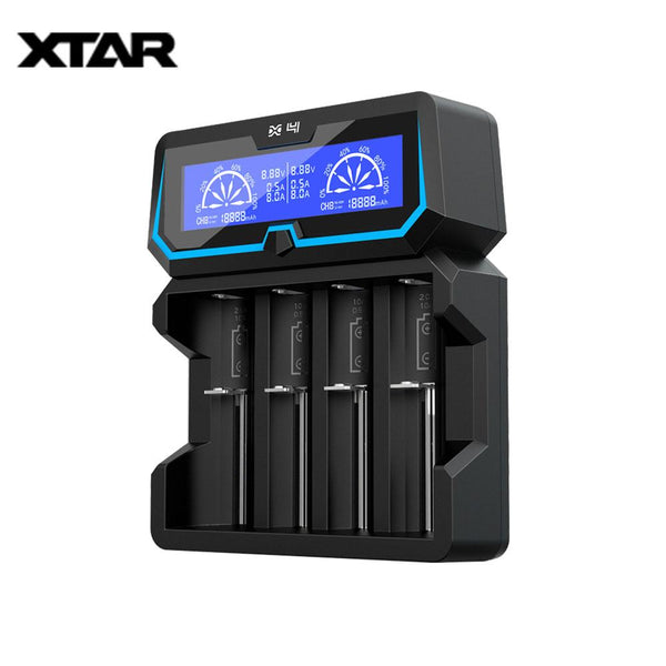 Xtar X4 4 Slot Quick Charger On White Background