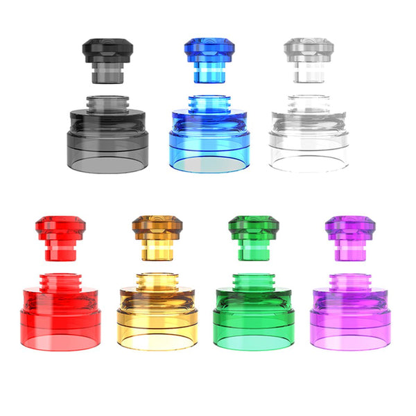 Yachtvape Claymore RDA Cap with Drip Tip On White Background