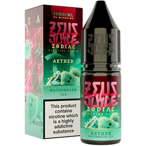 Zeus Juice ZODIAC 10ml Nic Salt bottle with fruity and icy flavors