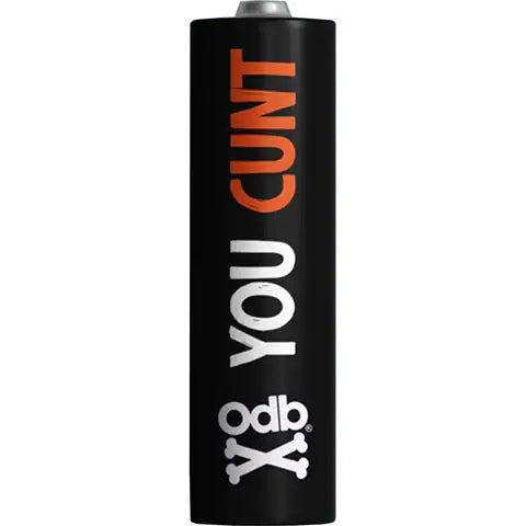 ODB Wrap you c**t 21700 battery wrap on 21700 Battery on white background